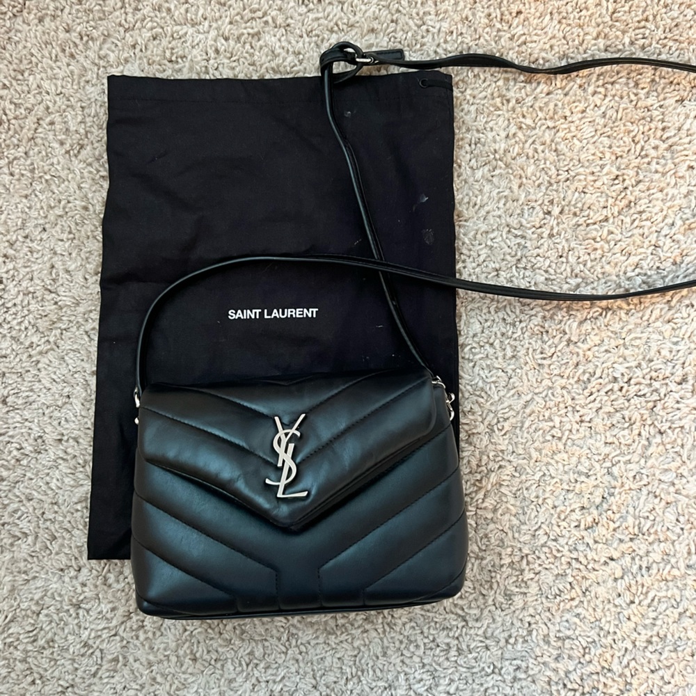 LOULOU TOY STRAP BAG IN QUILTED "Y" LEATHER